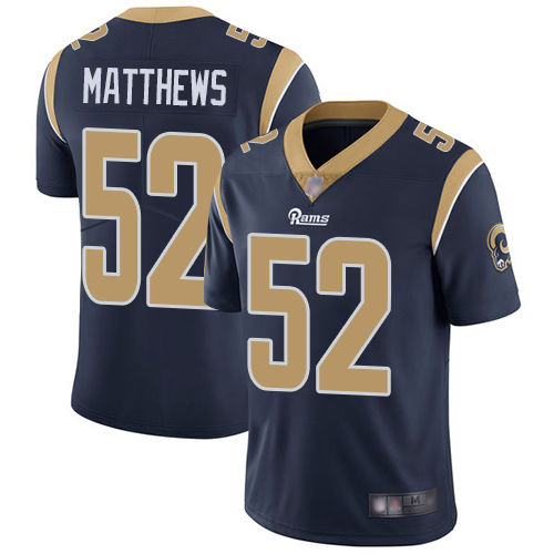 Los Angeles Rams Limited Navy Blue Men Clay Matthews Home Jersey NFL Football #52 Vapor Untouchable->los angeles rams->NFL Jersey